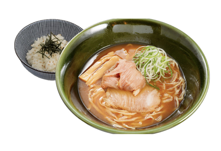 ▼名物!焼きあご塩らー麺お茶漬けセット